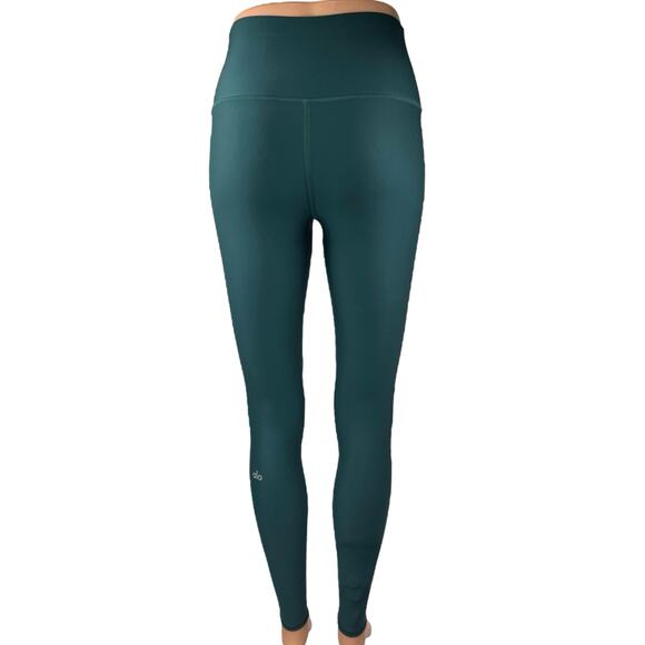 Alo Blue Pull On Mid Rise Yoga Workout Running Athletic Leggings Pants Size XS - Picture 3 of 5